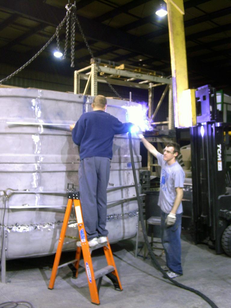 mouldsrotomoulding mold being fabricated for rotomolding