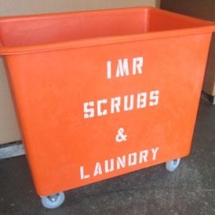 12 Bushel Laundry Cart with Custom Stencil