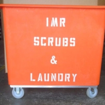 Custom Stenciled 12 Bushel Laundry Cart