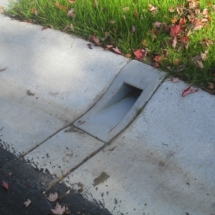 installed curb drain