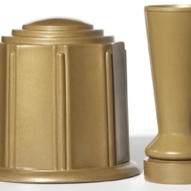 Bronze Cremation Urn and Cemetery Vase Set