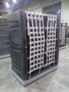Cargo Shipping Container with Adjustable Net