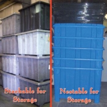 Bulk Storage Containers Stack with Lid, Nests for Easy Storage