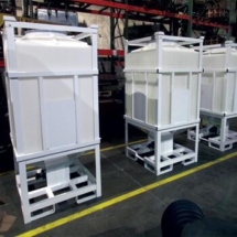 White Powder Coated Steel IBC Racks