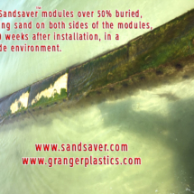 Sandsaver Modules halfway covered