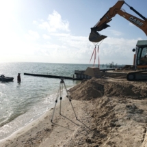 Sandsaver being installed in the Gulf of Mexico