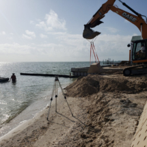 Sandsaver being installed in the Gulf of Mexico