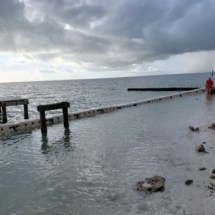 Sandsavers lined up in the Gulf of Mexico